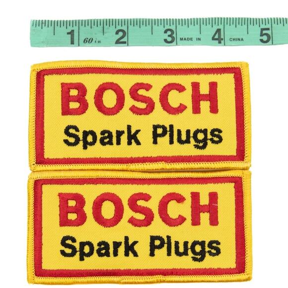 Vintage Yellow And Red BOSCH Racing Patch - Picture 1 of 3